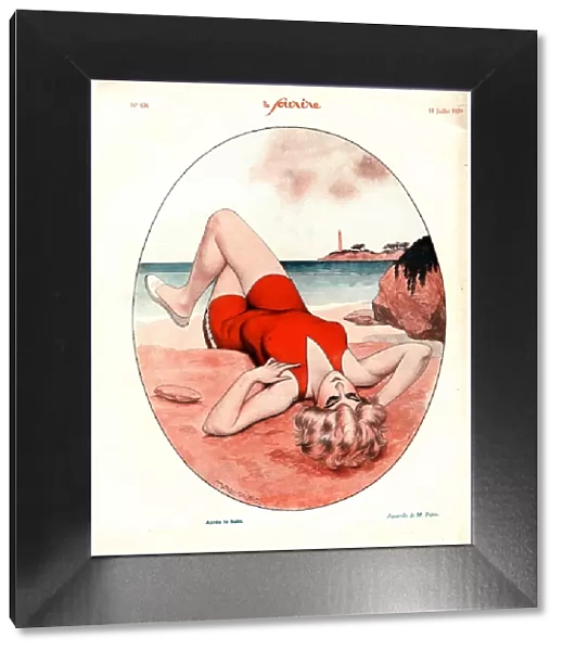 Le Sourire 1929 1920s France holidays glamour sunbathing seaside womens swimwear