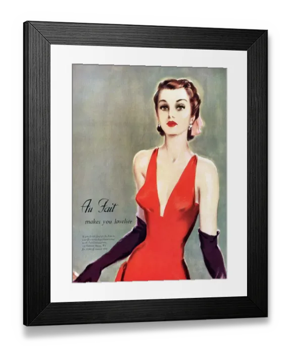 Framed Print : 1940s UK au fait womens dresses gloves Framed Print : 1940s UK au fait womens dresses gloves