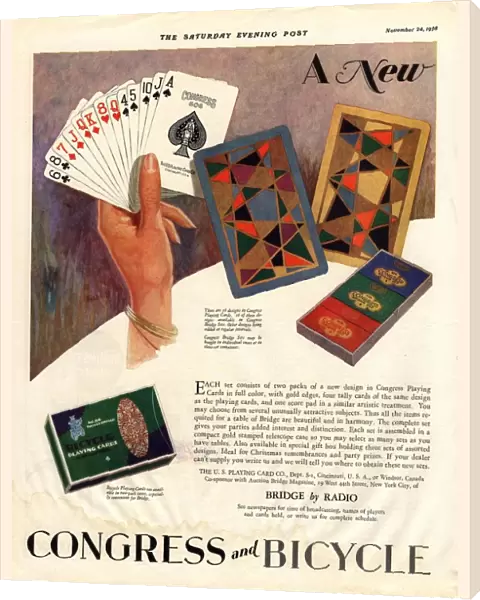 1928 1920s USA playing cards games congress