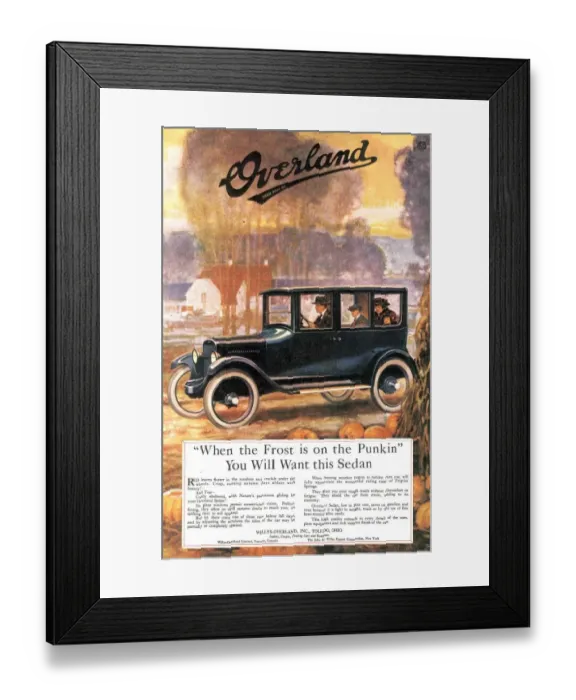 Framed Print : 1920s USA overland cars Framed Print : 1920s USA overland cars