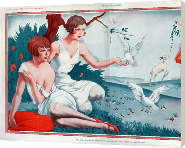 La Vie Parisienne 1927 1920s France cc doves birds goats erotica relaxing