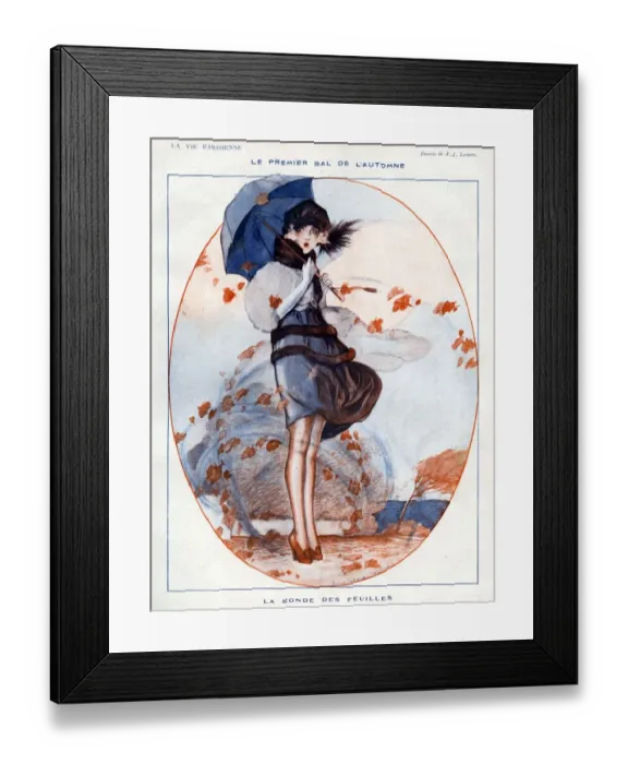 Framed Print : La Vie Parisienne 1919 1910s France Julien Jacques Leclerc illustrations Autumn seasons Framed Print : La Vie Parisienne 1919 1910s France Julien Jacques Leclerc illustrations Autumn seasons