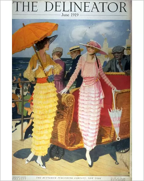 The Delineator 1910s USA holidays seaside sea beaches umbrellas magazines