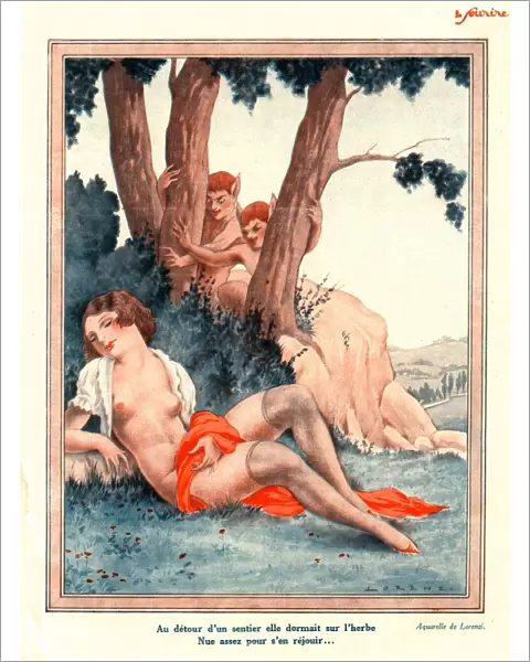 Le Sourire 1930s France glamour erotica daydreaming dreaming satyrs naked sleep magazines