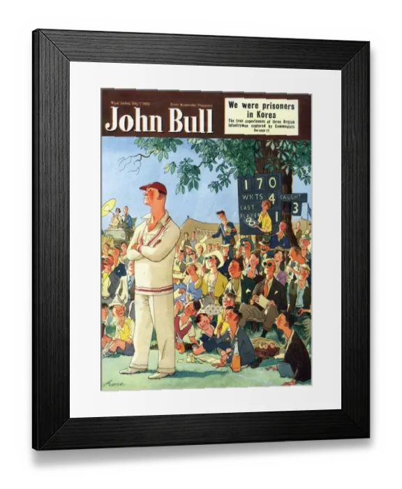 Framed Print : John Bull 1950s UK cricket magazines Framed Print : John Bull 1950s UK cricket magazines