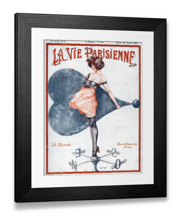 Framed Print : La Vie Parisienne 1923 1920s France C Herouard illustrations magazines weathervanes