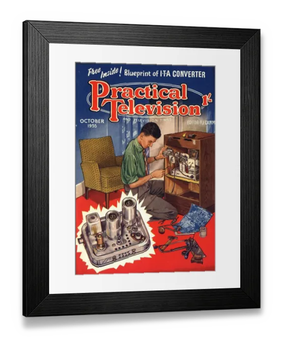 Framed Print : Practical Television 1950s UK televisions diy magazines do it yourself Framed Print : Practical Television 1950s UK televisions diy magazines do it yourself
