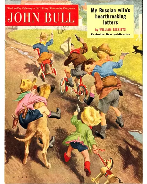 John Bull 1950s UK cowboys and indians games guns magazines