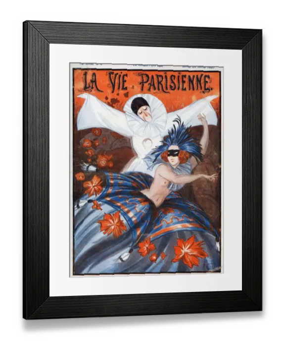 Framed Print : La Vie Parisienne 1920 1920s France Armand Vallee magazines illustrations masquerade Framed Print : La Vie Parisienne 1920 1920s France Armand Vallee magazines illustrations masquerade