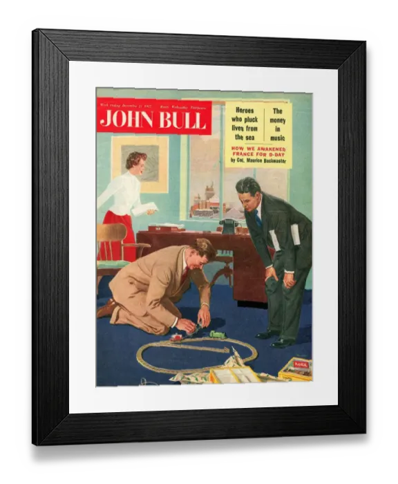 Framed Print : John Bull 1957 1950s UK trains hobbies magazines Framed Print : John Bull 1957 1950s UK trains hobbies magazines