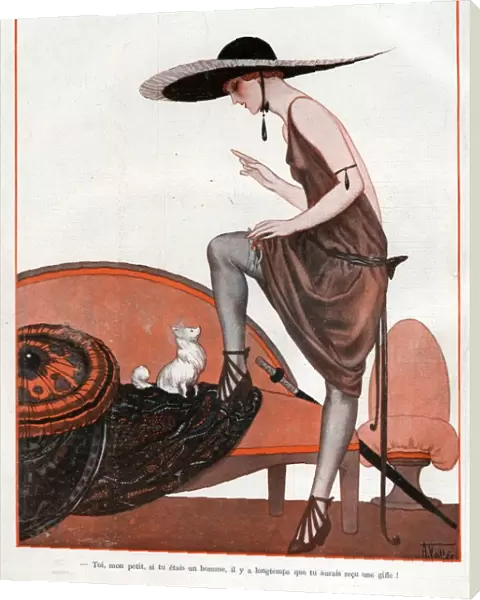 La Vie Parisienne 1922 1920s France A Vallee illustrations erotica womens hats dogs dog