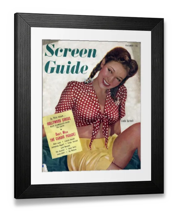 Framed Print : Screen Guide 1947 1940s UK magazines holidays