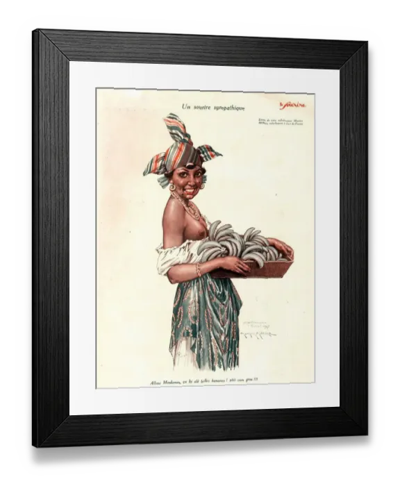 Framed Print : Le Sourire 1930s France bananas erotica magazines Framed Print : Le Sourire 1930s France bananas erotica magazines