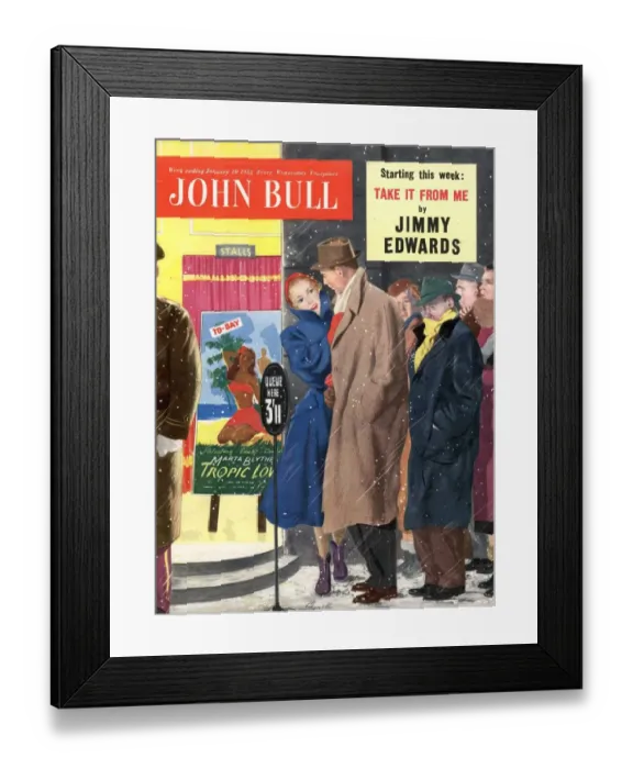 Framed Print : John Bull 1950s UK films at the magazines Framed Print : John Bull 1950s UK films at the magazines