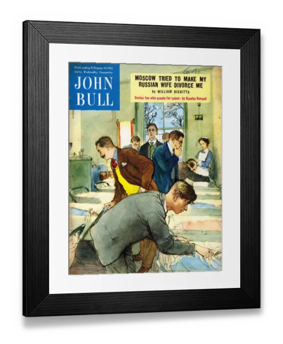 Framed Print : John Bull 1950s UK babies hospitals maternity wards fathers magazines baby Framed Print : John Bull 1950s UK babies hospitals maternity wards fathers magazines baby