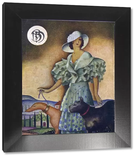 Blanco y Negro 1925 1920s Spain cc walking dogs women woman