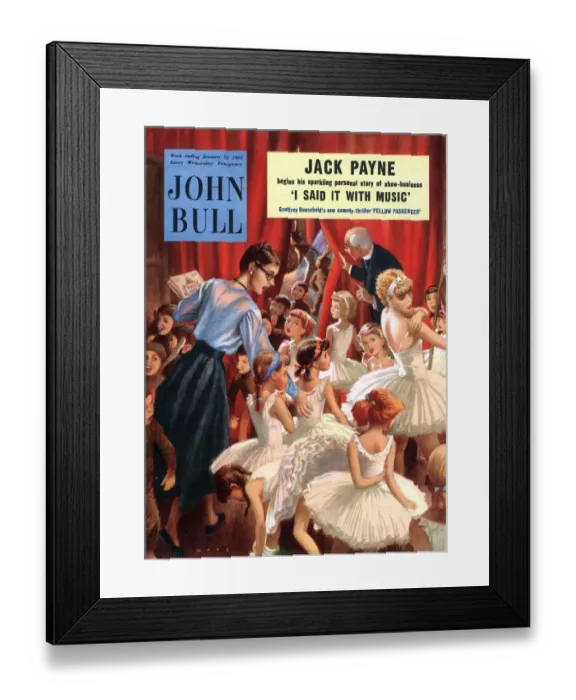 Framed Print : John Bull 1950s UK pantomimes school plays churches hall ballet magazines dancing Framed Print : John Bull 1950s UK pantomimes school plays churches hall ballet magazines dancing