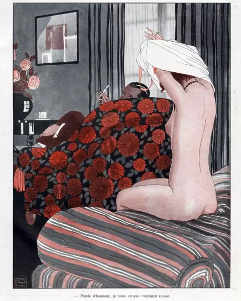 La Vie Parisienne 1923 1920s France Georges Leonnec illustrations erotica undressing