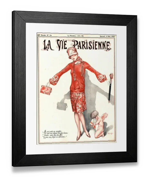 Framed Print : 1927 1920s France erotica glamour la vie parisienne cupids art deco womens magazines Framed Print : 1927 1920s France erotica glamour la vie parisienne cupids art deco womens magazines