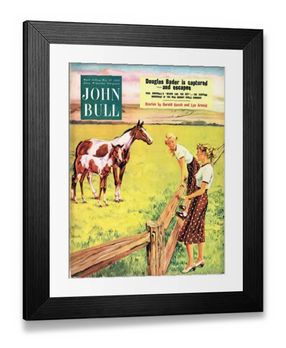 Framed Print : John Bull 1954 1950s UK horses magazines Framed Print : John Bull 1954 1950s UK horses magazines