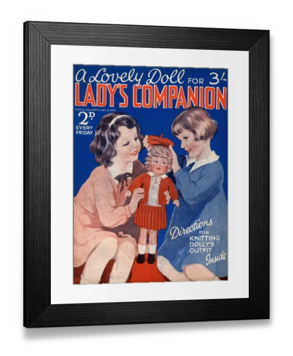 Framed Print : Ladys Companion 1930s UK dolls magazines Framed Print : Ladys Companion 1930s UK dolls magazines