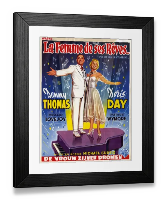 Framed Print : Ill See You In My Dreams 1951 1950s France Danny Thomas, Doris Day musicals Framed Print : Ill See You In My Dreams 1951 1950s France Danny Thomas, Doris Day musicals