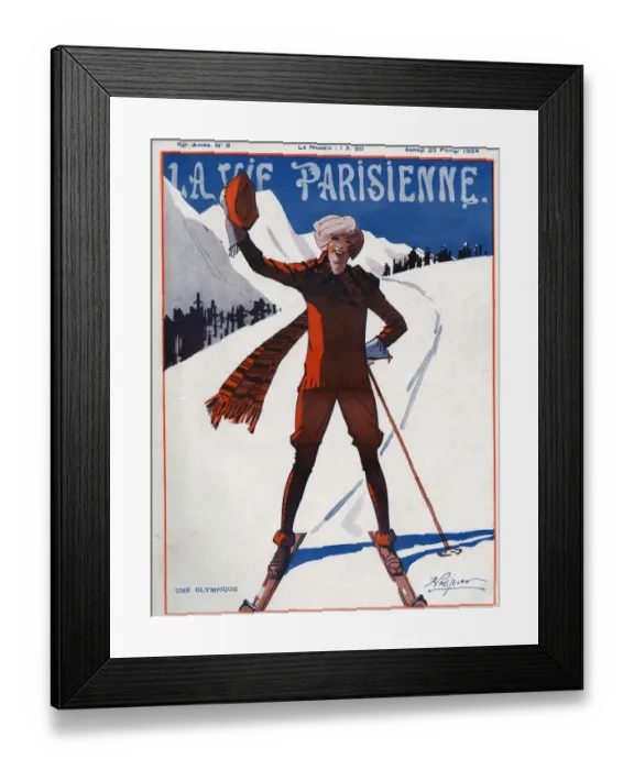 Framed Print : La Vie Parisienne 1924 1920s France Rene Prejelan magazines snow skiing winter seasons Framed Print : La Vie Parisienne 1924 1920s France Rene Prejelan magazines snow skiing winter seasons