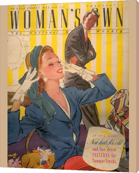 Womans Own 1947 1940s UK husbands and wives shopping womens hats covers magazines