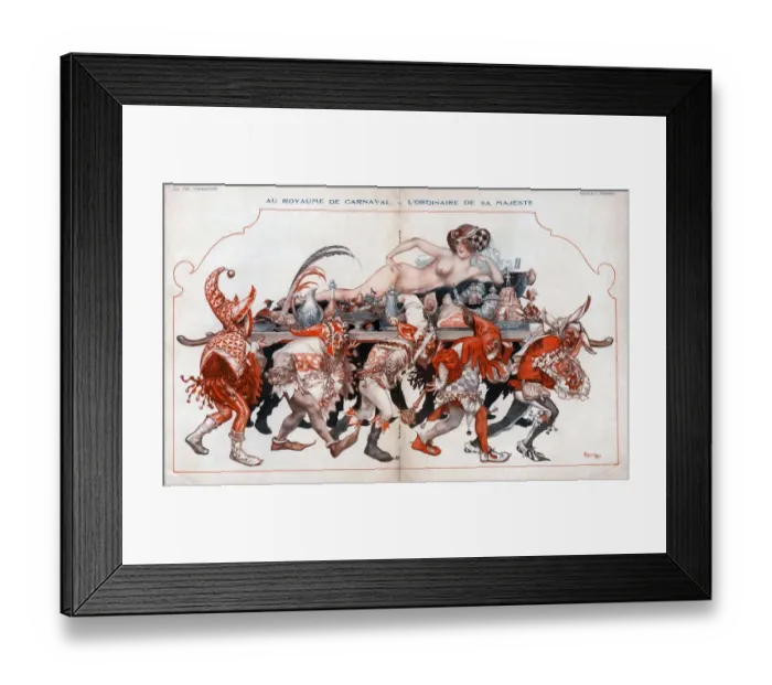 Framed Print : La Vie Parisienne 1926 1920s France Herouard party invitations orgy orgies jesters Framed Print : La Vie Parisienne 1926 1920s France Herouard party invitations orgy orgies jesters