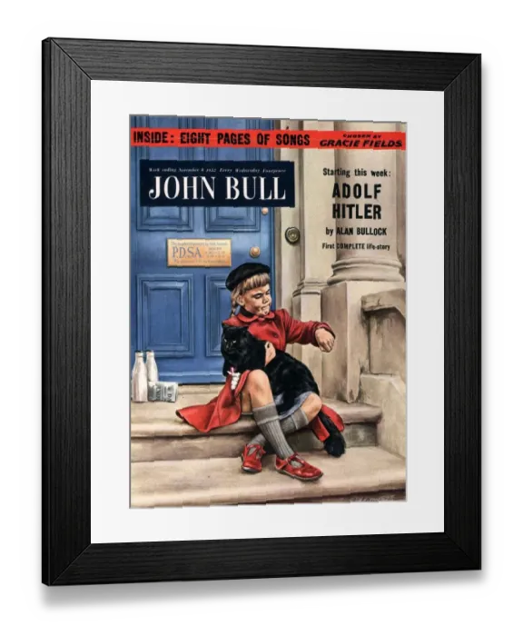 Framed Print : John Bull 1950s UK cats vets magazines pets Framed Print : John Bull 1950s UK cats vets magazines pets