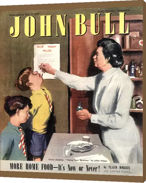 John Bull 1947 1940s UK taking giving medicine schools nurses matrons magazines medical