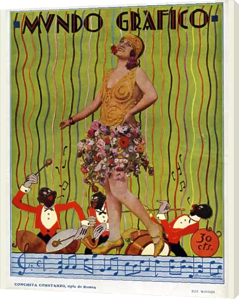Mundo Grafico 1927 1920s Spain cc magazines bands flowers Jazz