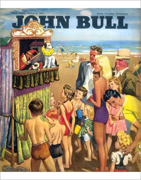 John Bull 1946 1940s UK holidays punch and judy show beaches seaside seaside magazines