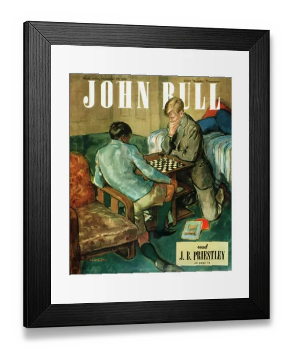 Framed Print : John Bull 1946 1940s UK chess board games magazines Framed Print : John Bull 1946 1940s UK chess board games magazines