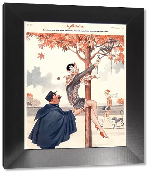 Le Sourire 1920s France glamour erotica police climbing trees magazines