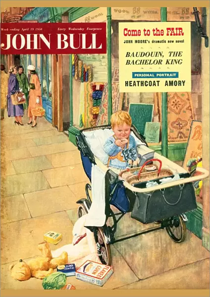 John Bull 1958 1950s UK babies prams magazines baby