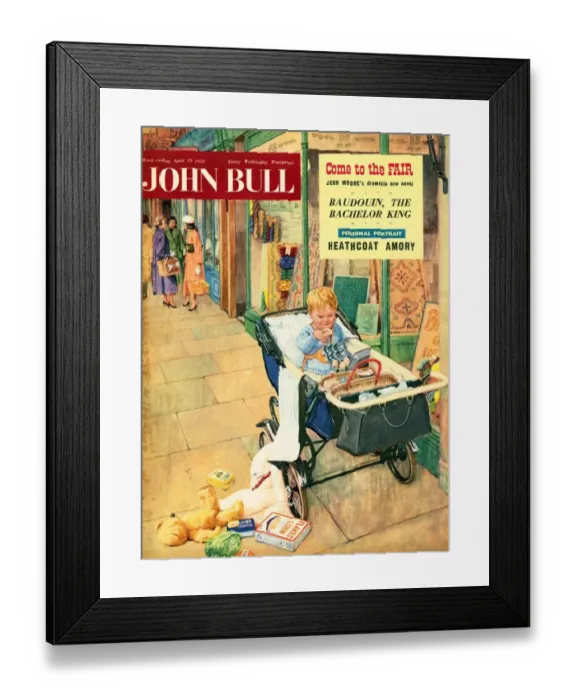 Framed Print : John Bull 1958 1950s UK babies prams magazines baby Framed Print : John Bull 1958 1950s UK babies prams magazines baby