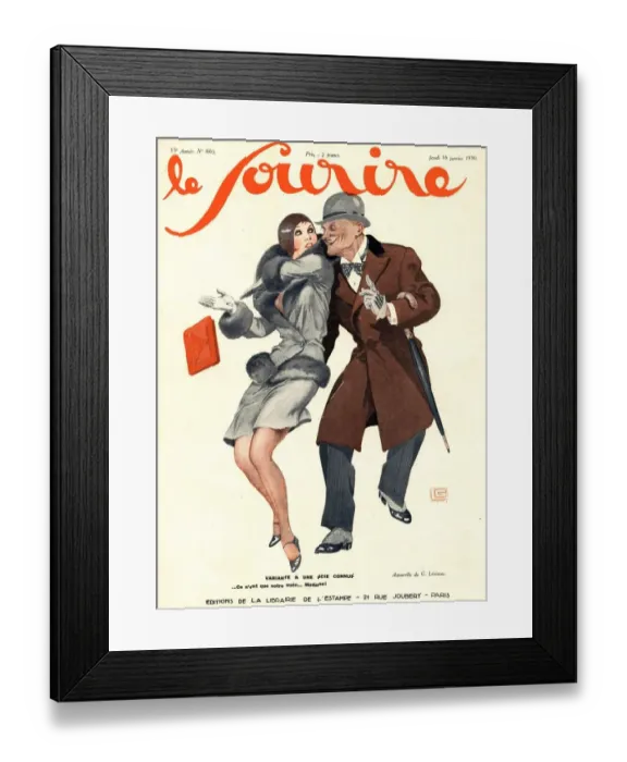 Framed Print : Le Sourire 1930s France glamour lechers lecherous magazines clothing clothes Framed Print : Le Sourire 1930s France glamour lechers lecherous magazines clothing clothes