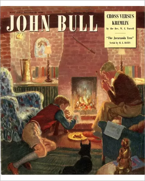 John Bull 1948 1940s UK seasons cooking roasting chestnuts open fires winter magazines