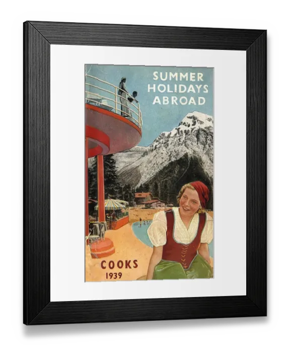 Framed Print : Cooks Holidays Abroad 1939 1930s UK mcitnt holidays Cooks Thomas Cook travel Framed Print : Cooks Holidays Abroad 1939 1930s UK mcitnt holidays Cooks Thomas Cook travel