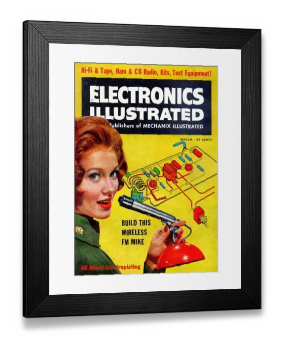 Framed Print : 1960s, USA, Electronics Illustrated, Magazine Cover Framed Print : 1960s, USA, Electronics Illustrated, Magazine Cover