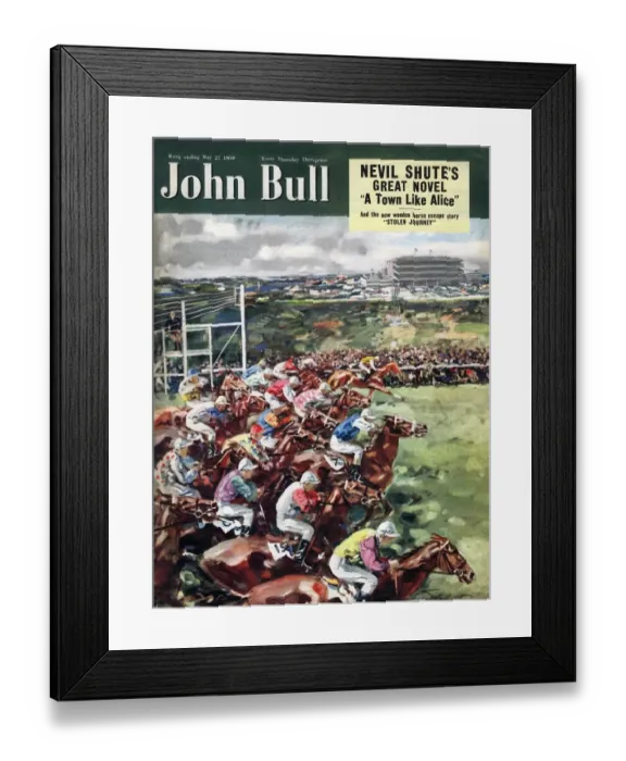 Framed Print : John Bull 1950 1950s UK horses racing ascot magazines Framed Print : John Bull 1950 1950s UK horses racing ascot magazines