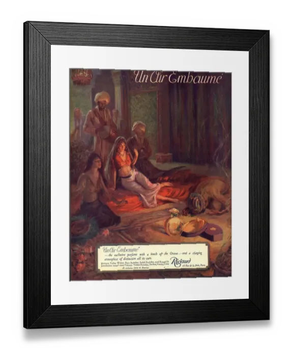 Framed Print : 1920s UK rigaud un air embaume oriental arabs arabian womens Framed Print : 1920s UK rigaud un air embaume oriental arabs arabian womens