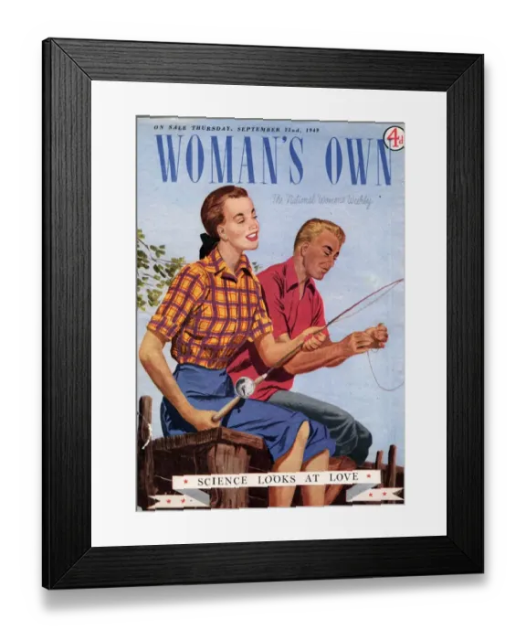 Framed Print : Womans Own 1940s UK fishing magazines Framed Print : Womans Own 1940s UK fishing magazines