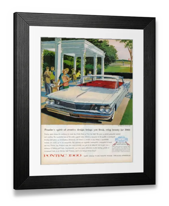 Framed Print : Pontiac 1960 1960s USA luxury gas guzzlers cars Framed Print : Pontiac 1960 1960s USA luxury gas guzzlers cars