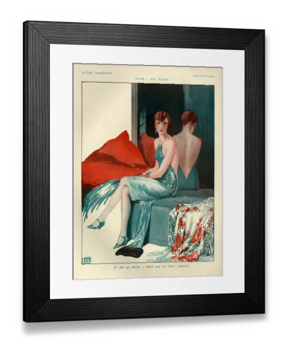 Framed Print : 1920s, France, La Vie Parisienne, Magazine Plate Framed Print : 1920s, France, La Vie Parisienne, Magazine Plate