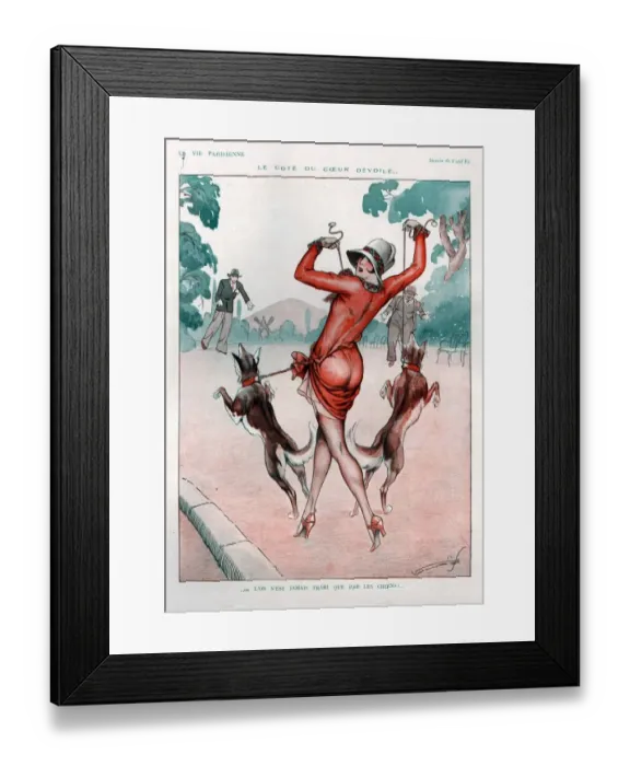 Framed Print : 1920s France La Vie Parisienne Magazine Plate Framed Print : 1920s France La Vie Parisienne Magazine Plate