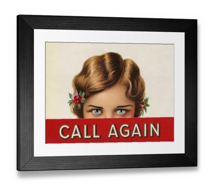 Framed Print : Call Again 1920s USA mcitnt womens portraits callgirls call-girls girl Framed Print : Call Again 1920s USA mcitnt womens portraits callgirls call-girls girl
