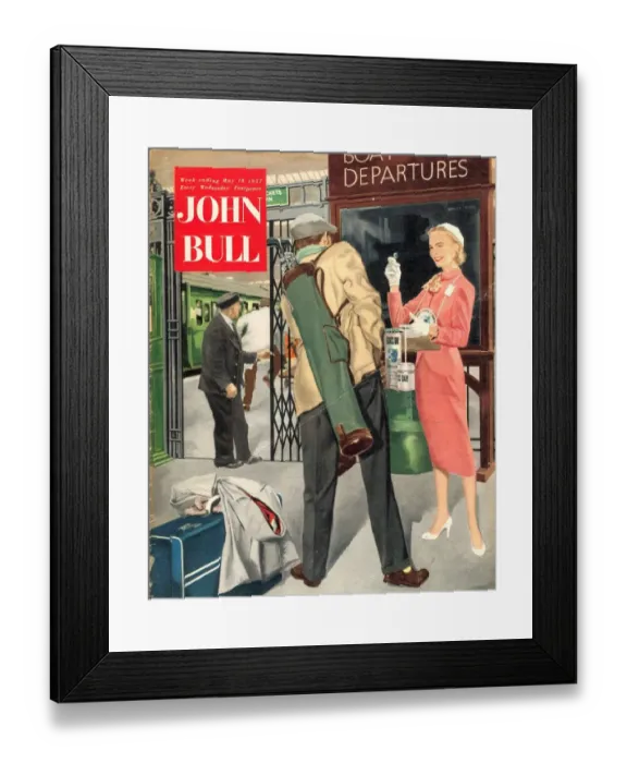 Framed Print : John Bull 1950s UK golf collecting tin magazines Framed Print : John Bull 1950s UK golf collecting tin magazines