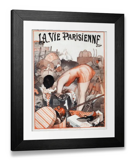 Framed Print : La Vie Parisienne 1924 1920s France magazines womens mess untidy what to wear Framed Print : La Vie Parisienne 1924 1920s France magazines womens mess untidy what to wear